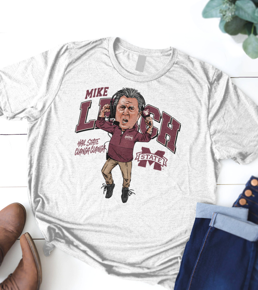 Mike Leach Hail State Clanga Clanga Mississippi State Coach T-Shirt