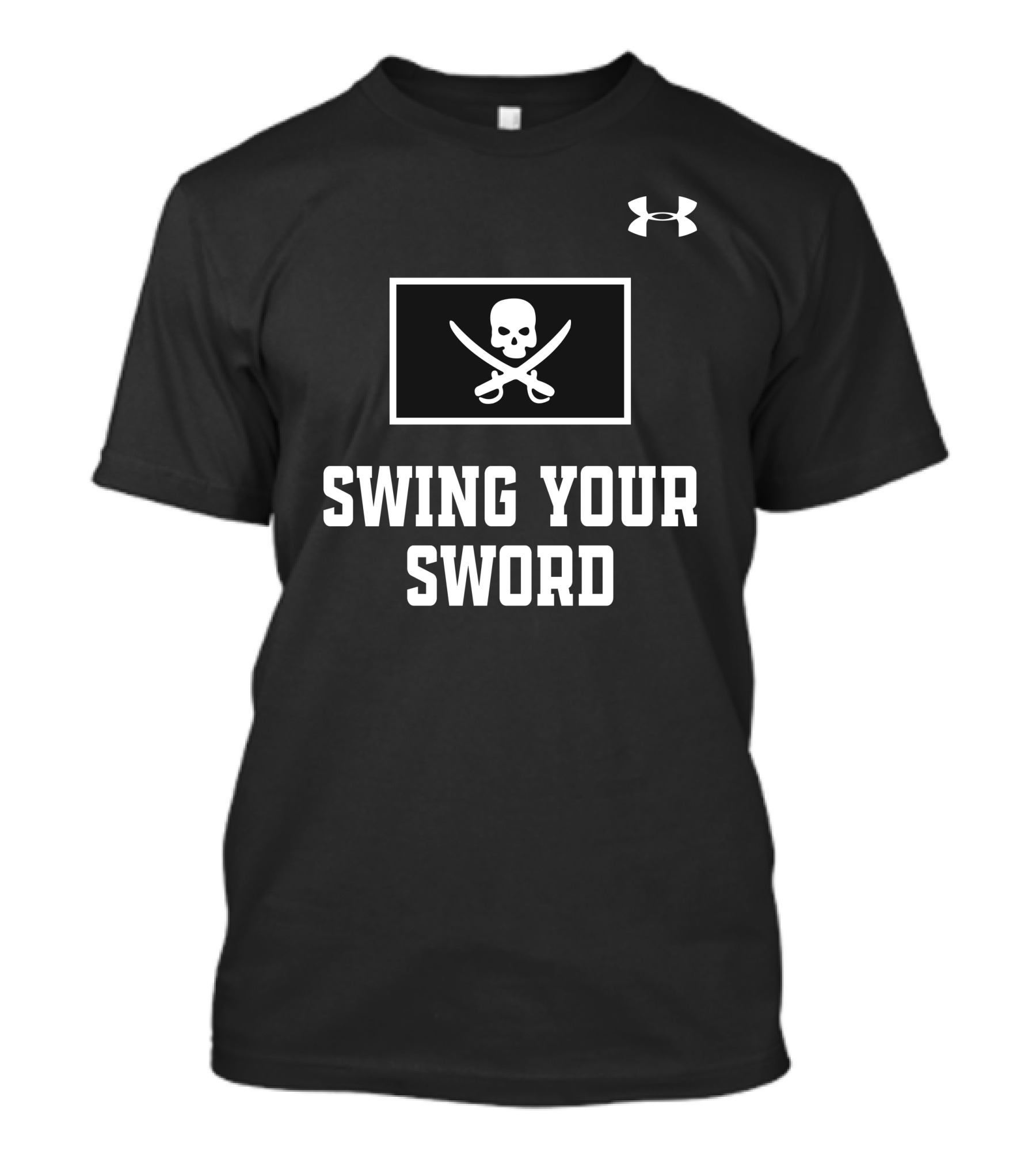 Joey Mcguire Swing Your Sword Coach Leach Skull Crossed Swords Under Armour T-Shirt