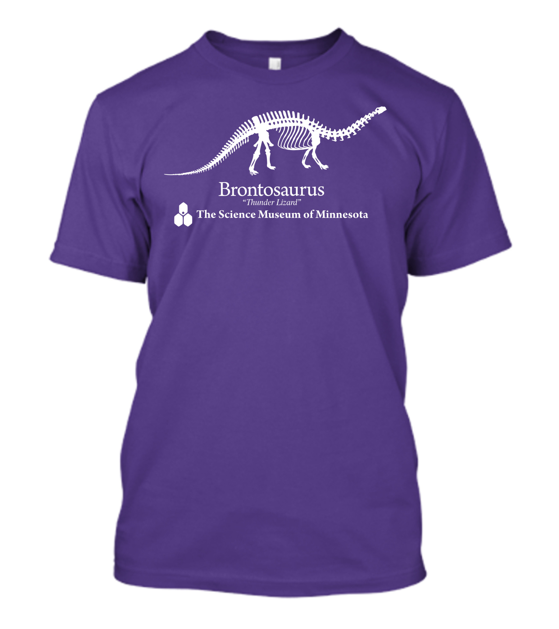 Brontosaurus Thunder Lizard Dinosaur Skeleton The Science Museum Of Minnesota T-Shirt