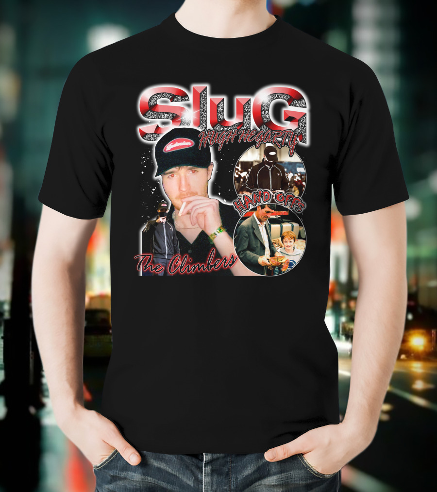 Slug Hugh Hegarty Hand Offs The Climbers Cap And Figures T-Shirt