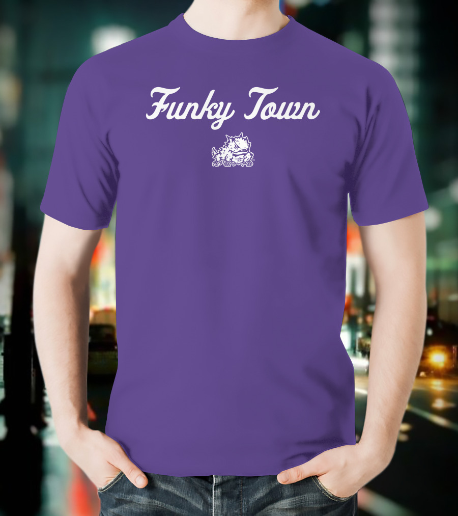 Funky Town TCU Horned Frogs Football Vintage Retro T-Shirt