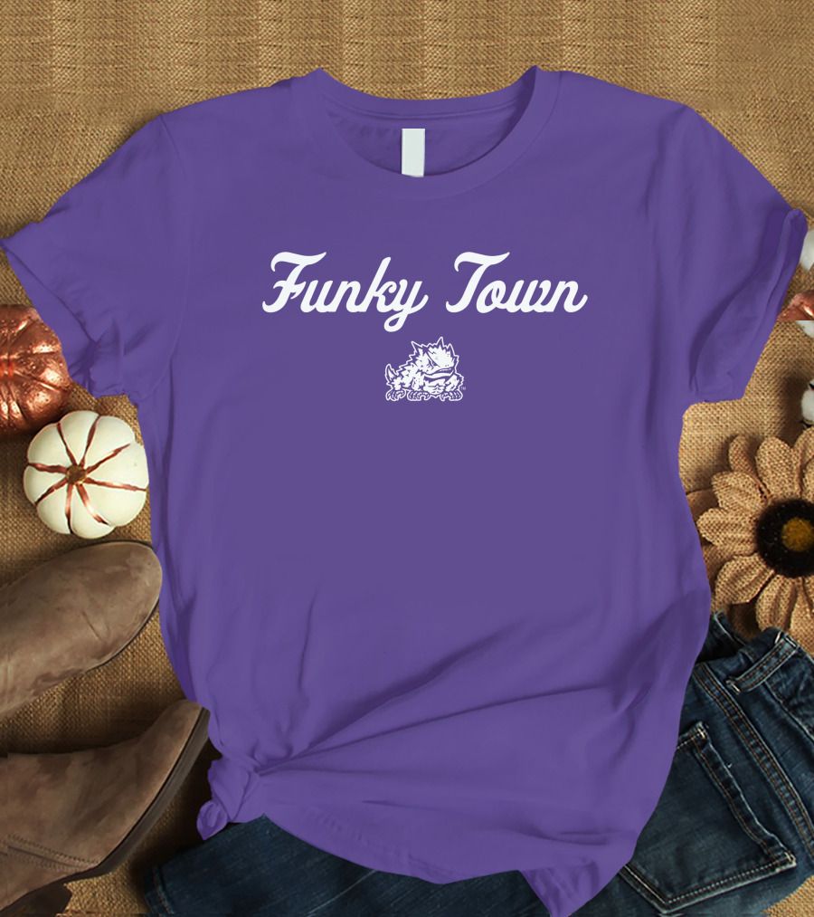 Funky Town TCU Horned Frogs Football Vintage Retro T-Shirt