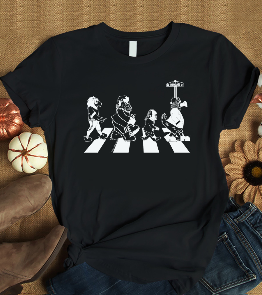 Philly Sports Teams Iconic Broad Street Walk Quartet T-Shirt
