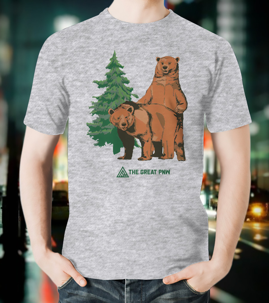 The Great PNW Bears And Pine Forest T-Shirt