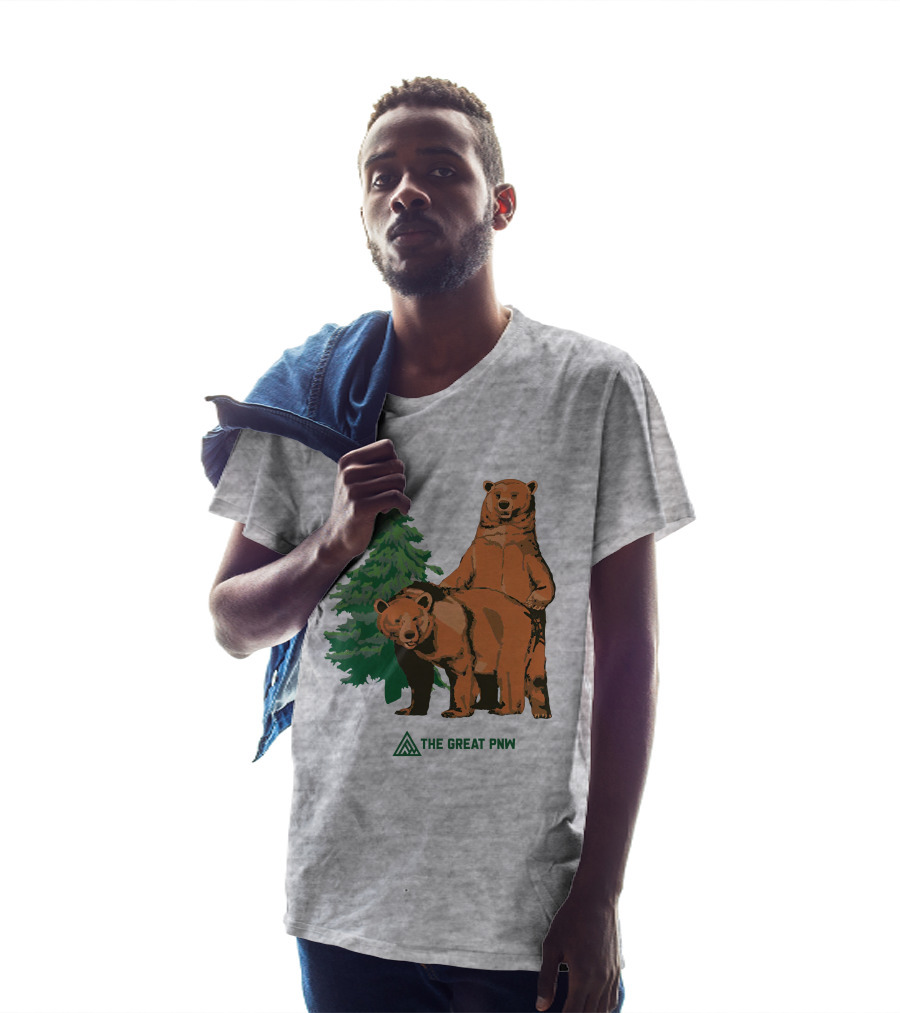 The Great PNW Bears And Pine Forest T-Shirt