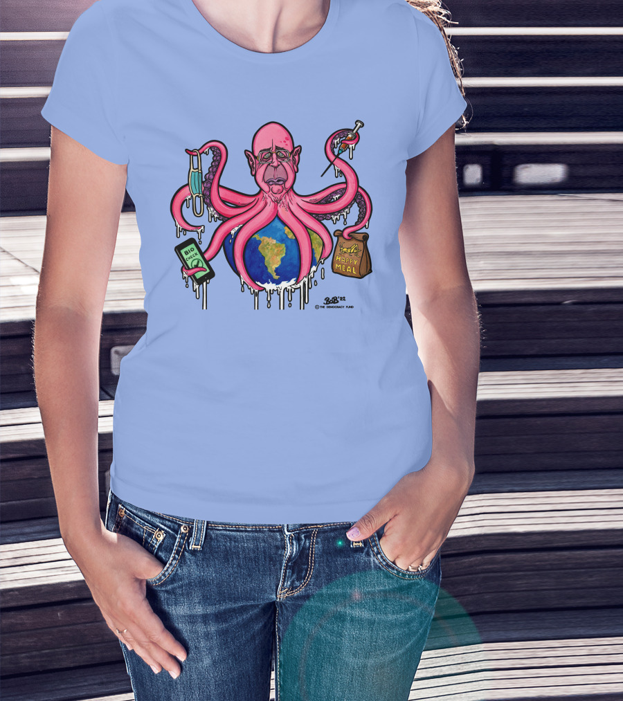 Schwabtopus Earth Bio Check Mask Happy Meal Dripping Syringe T-Shirt