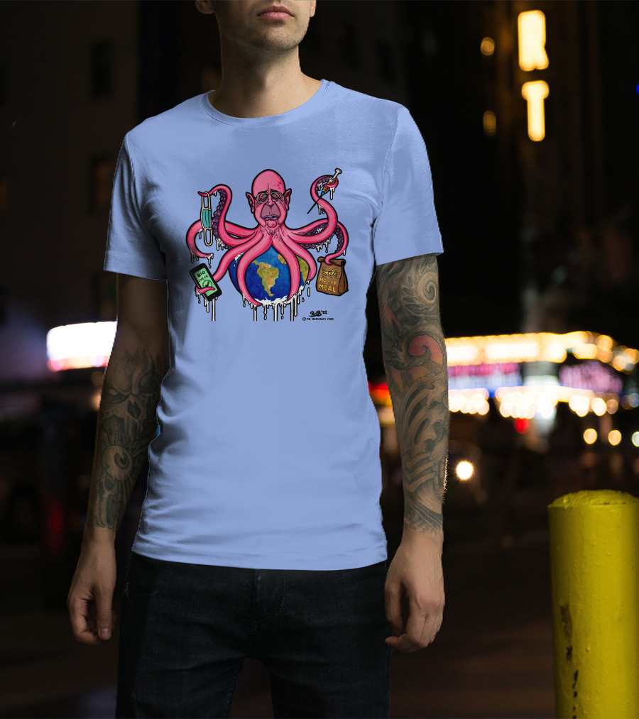 Schwabtopus Earth Bio Check Mask Happy Meal Dripping Syringe T-Shirt