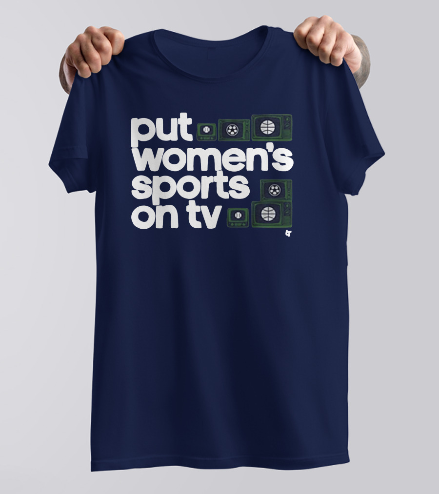 Put Women's Sports On TV Vintage Television T-Shirt
