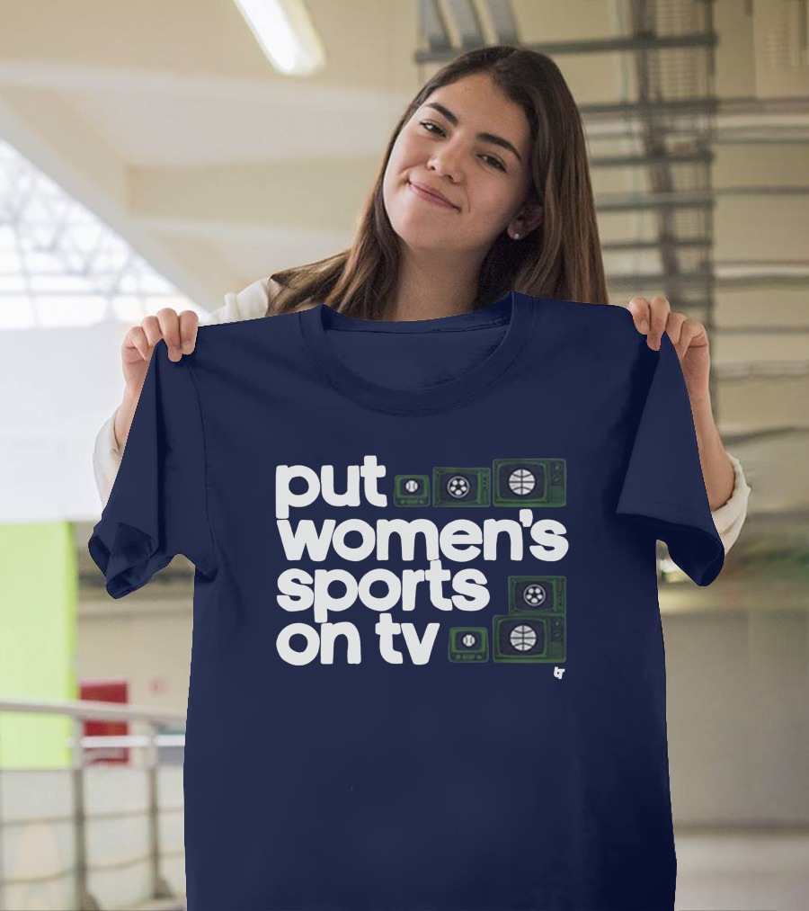 Put Women's Sports On TV Vintage Television T-Shirt