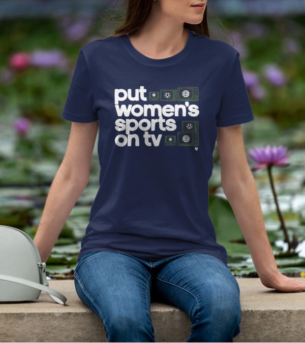 Put Women's Sports On TV Vintage Television T-Shirt