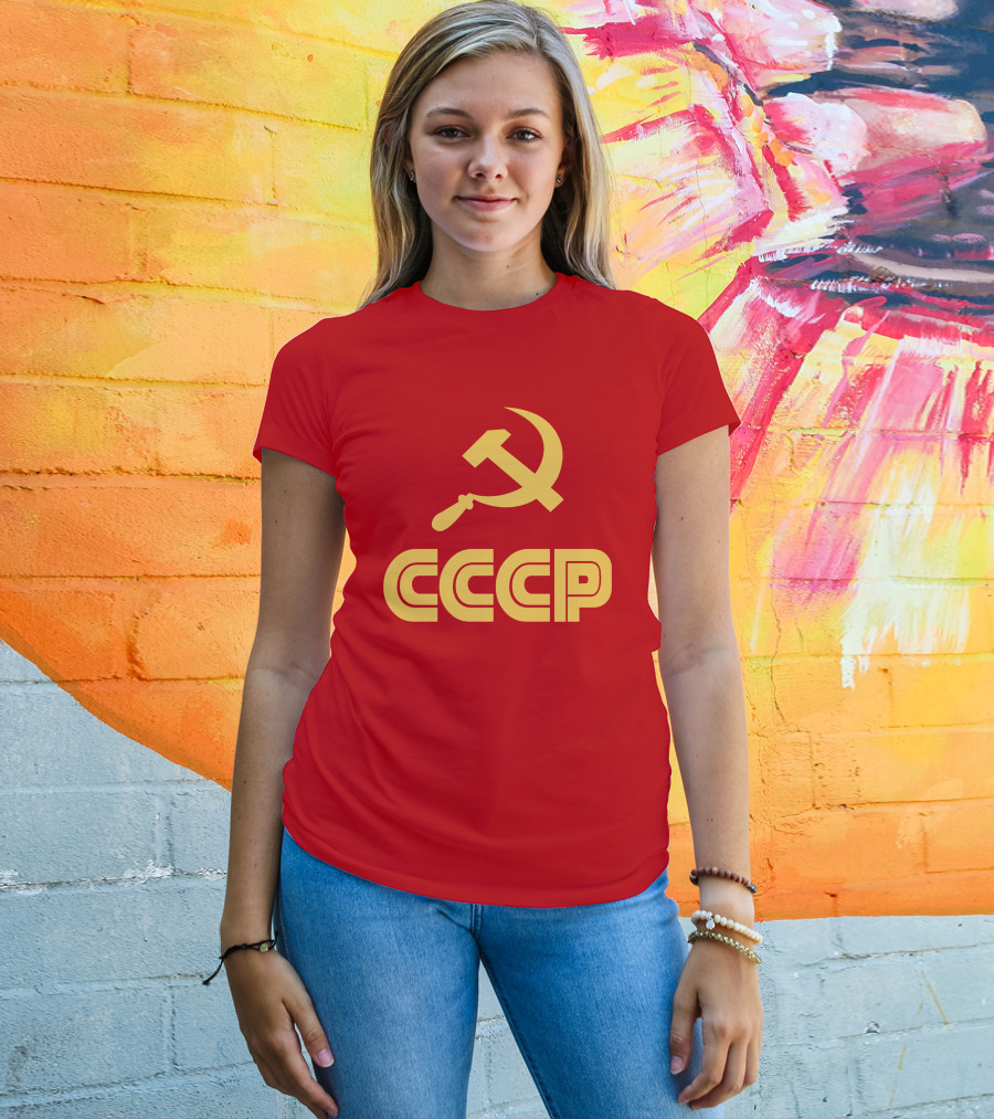 Schotthappens CCCP Soviet Hammer And Sickle Red T-Shirt