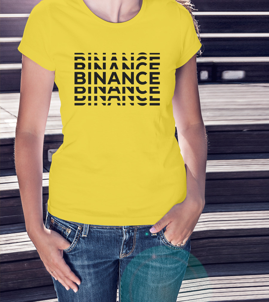 Binance Binance Repeated Bold Text T-Shirt