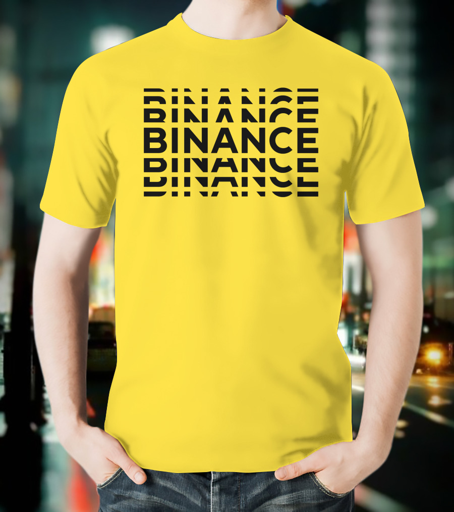 Binance Binance Repeated Bold Text T-Shirt
