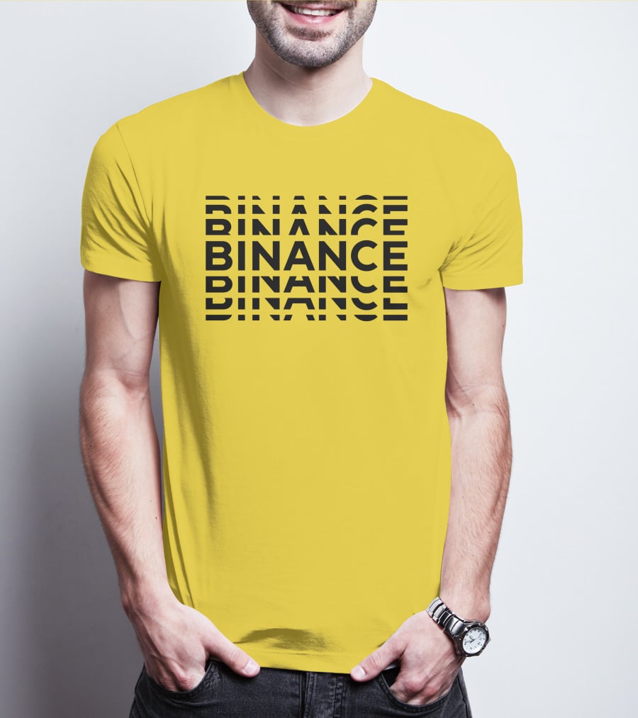 Binance Binance Repeated Bold Text T-Shirt