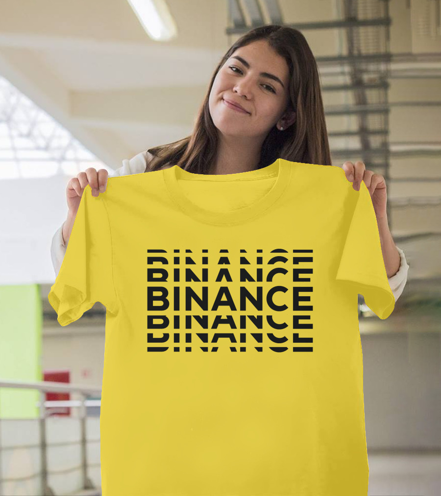 Binance Binance Repeated Bold Text T-Shirt