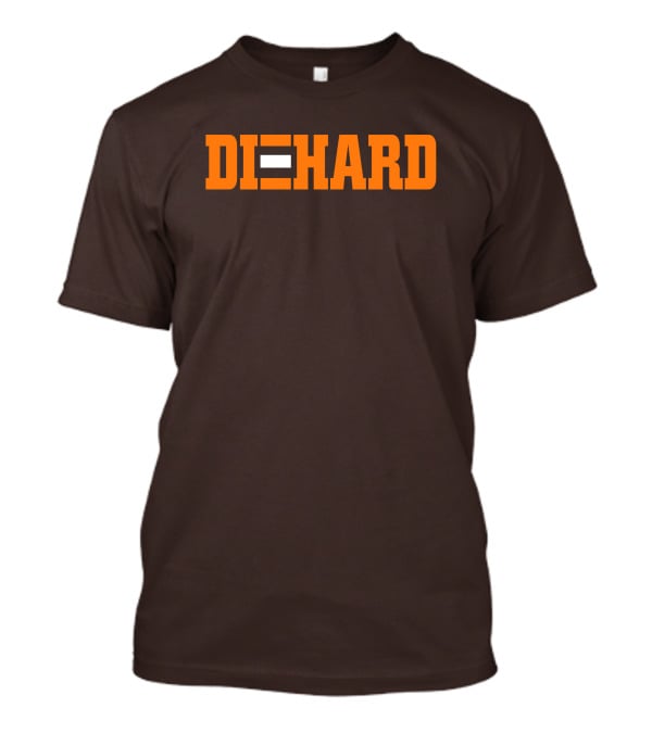 Yvette Diehard Equal Symbol Text In Bold Orange Font T-Shirt