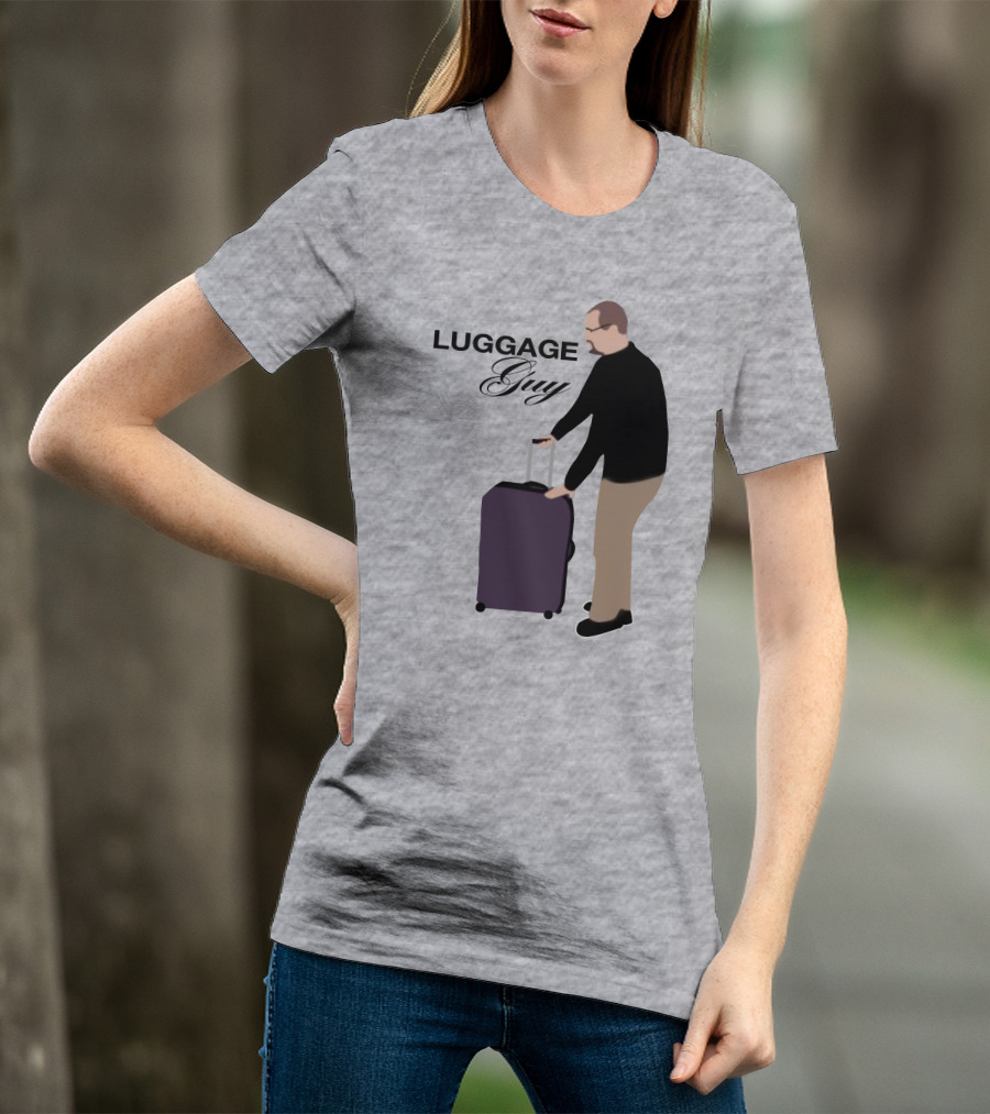 Luggage Guy Barstool Icon With Rolling Suitcase T-Shirt