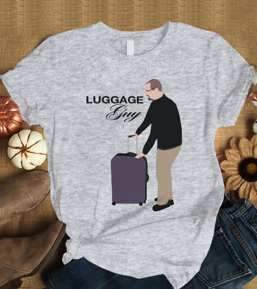 Luggage Guy Barstool Icon With Rolling Suitcase T-Shirt