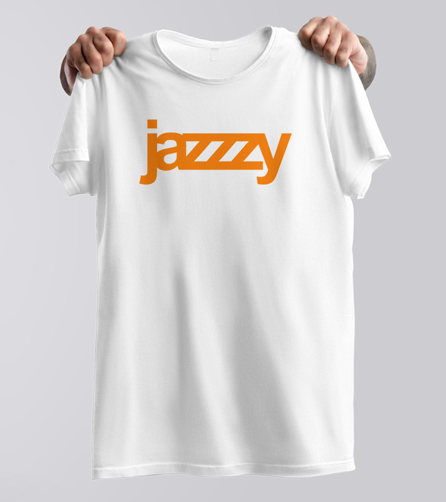 Tisakorean Jazzzy Bold Orange Text T-Shirt