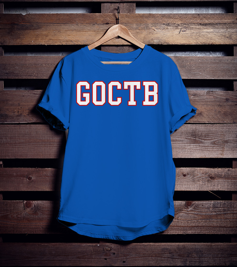 GOCTB 26 S Store Bold Lettering On Blue T-Shirt