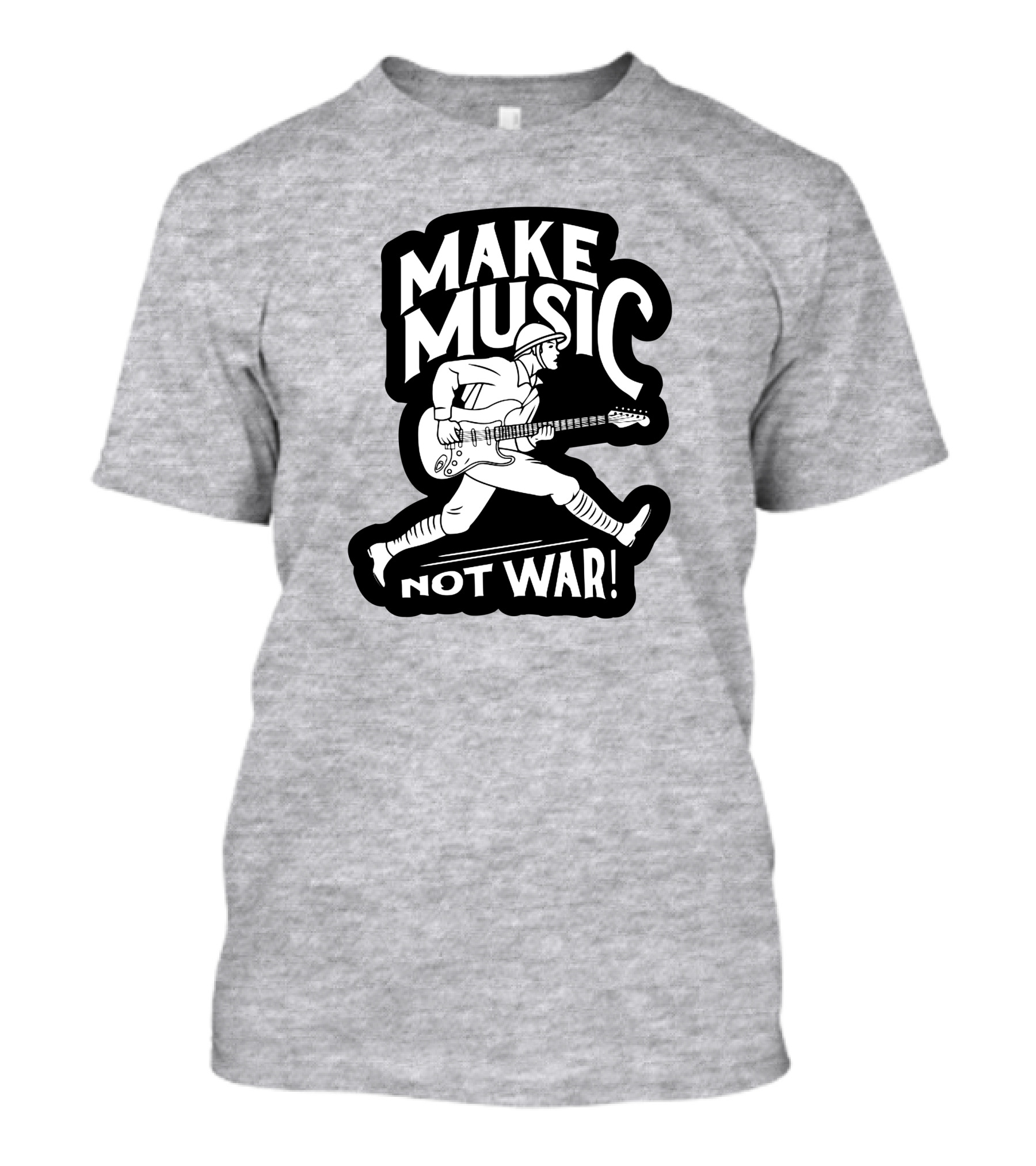Make Music Not War Mattpinfield Vintage Soldier Guitar T-Shirt