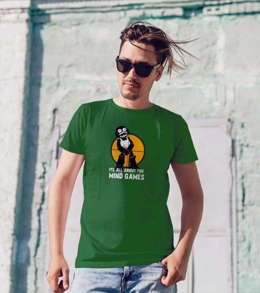 Its All About The Mind Games Targeted Character With Bloodstained Bat T-Shirt