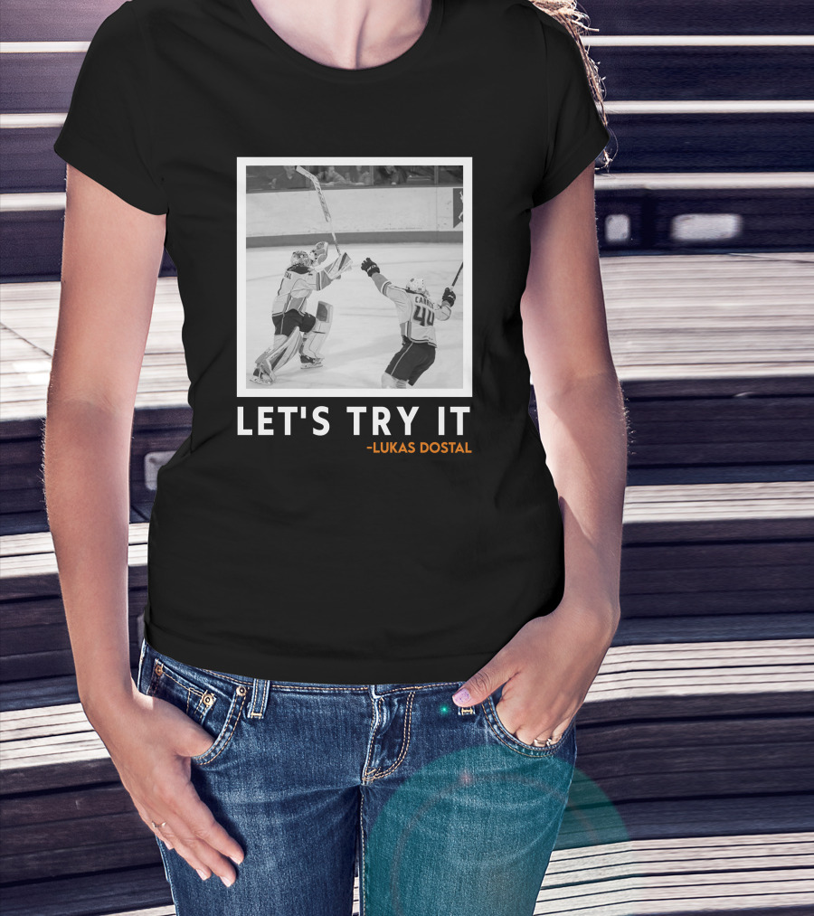 LET'S TRY IT LUKAS DOSTAL HOCKEY T-Shirt