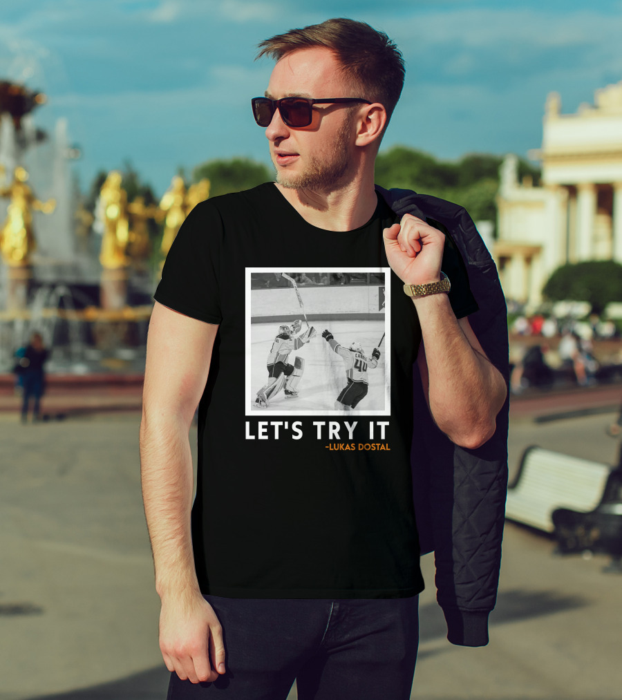LET'S TRY IT LUKAS DOSTAL HOCKEY T-Shirt