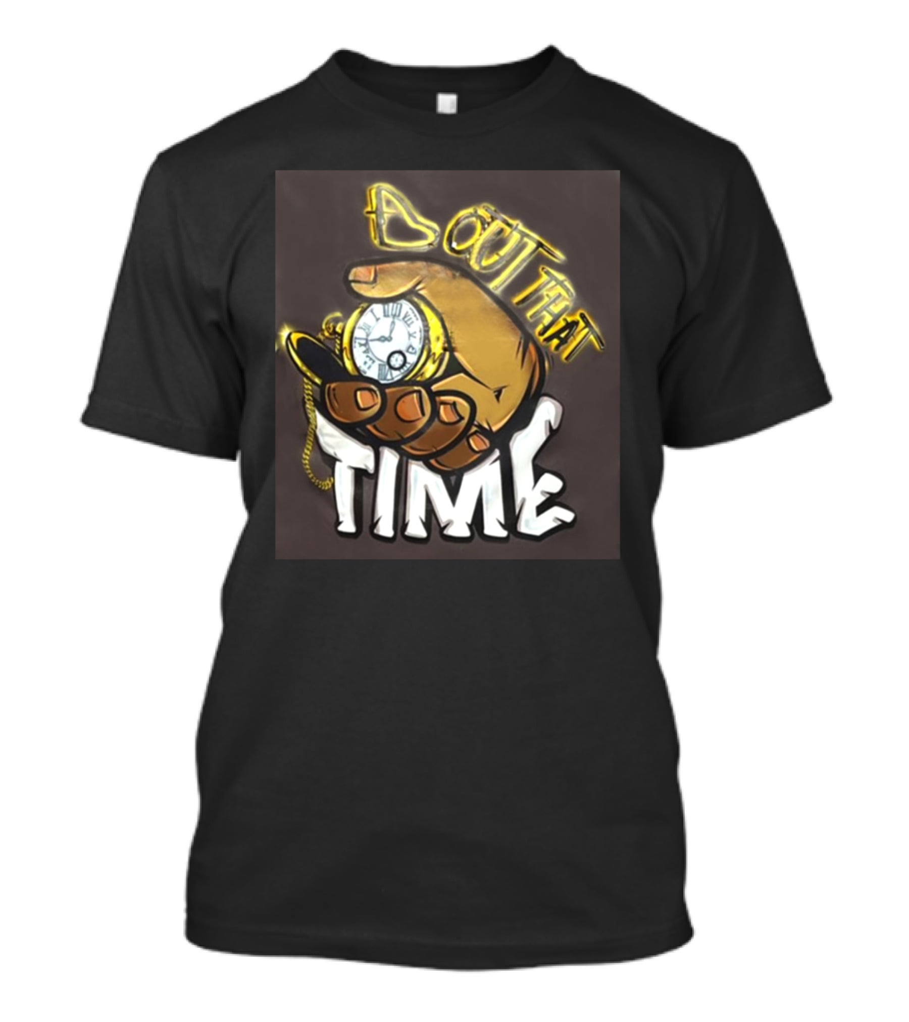 Malik Dunbar Bout That Time Pocket Watch Hand Graffiti T-Shirt