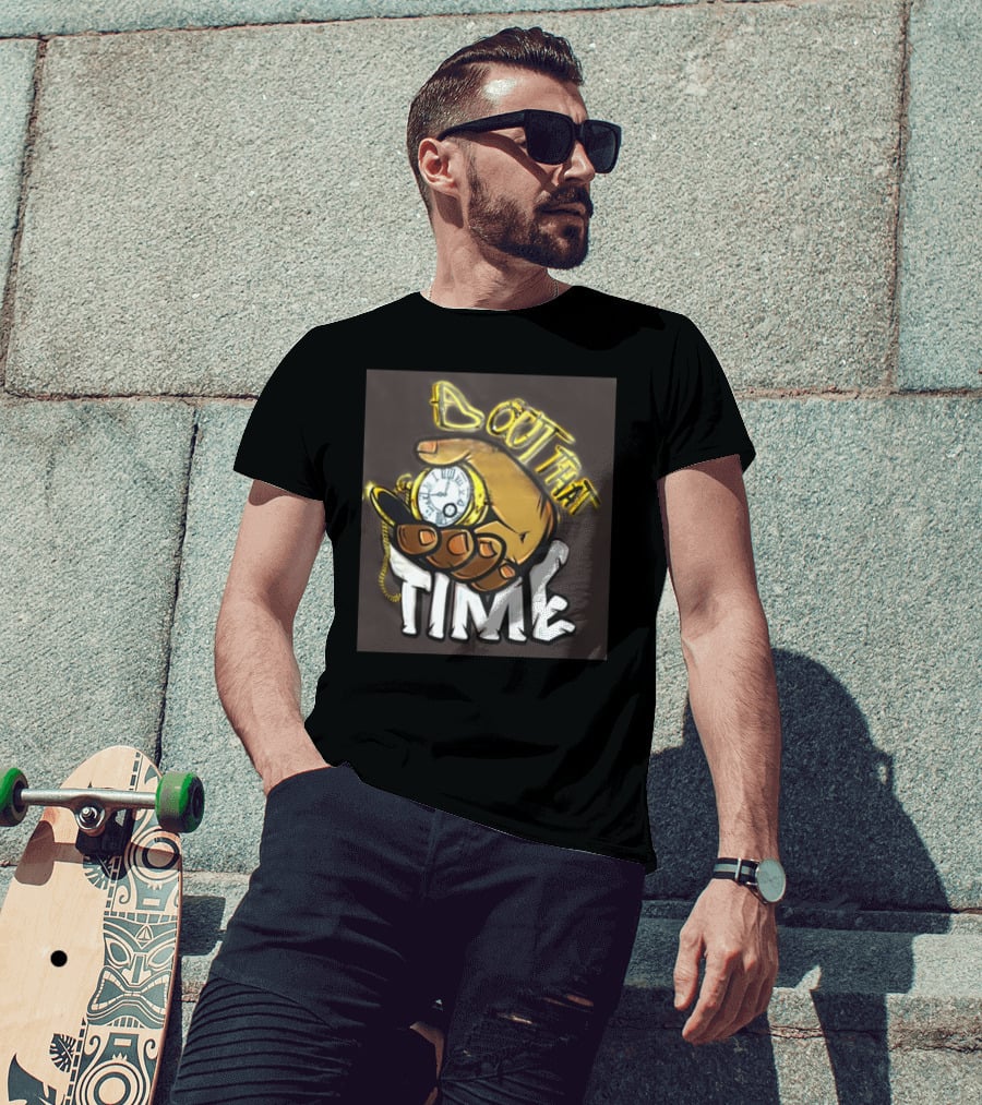 Malik Dunbar Bout That Time Pocket Watch Hand Graffiti T-Shirt