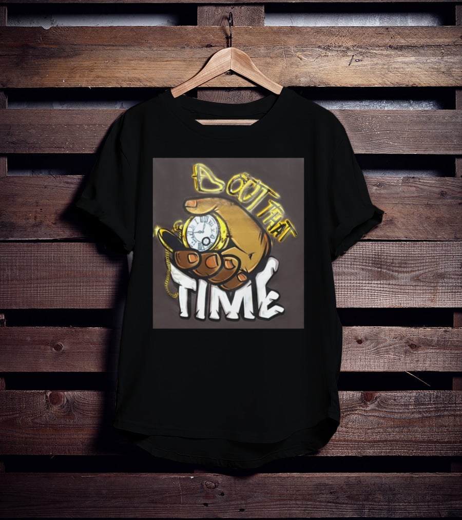 Malik Dunbar Bout That Time Pocket Watch Hand Graffiti T-Shirt