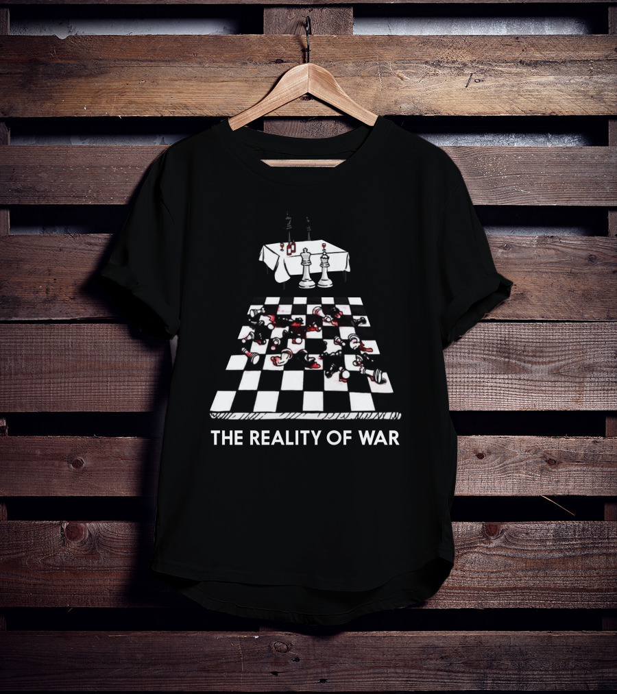 Chessboard Battle Bloodstains The Reality Of War T-Shirt