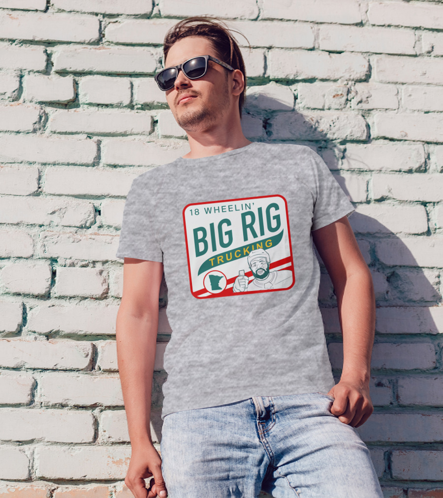 18 Wheelin' Big Rig Trucking Minnesota Driver Thumbs Up T-Shirt