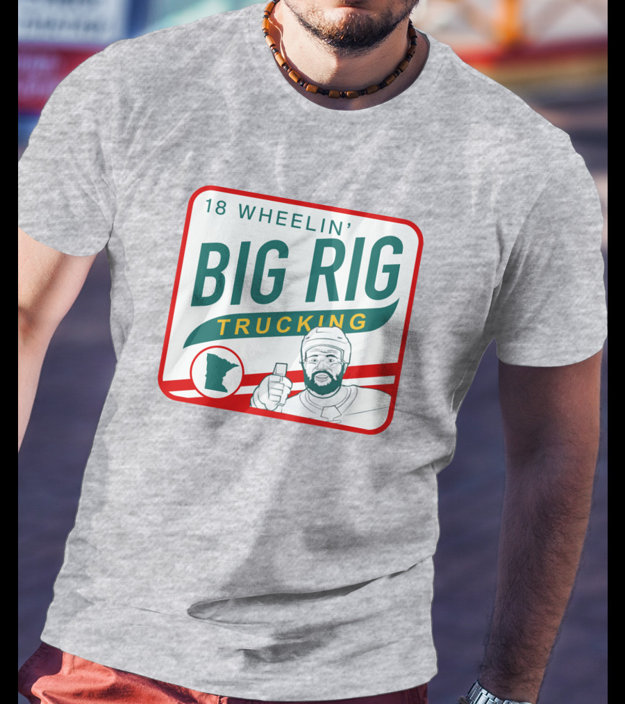 18 Wheelin' Big Rig Trucking Minnesota Driver Thumbs Up T-Shirt