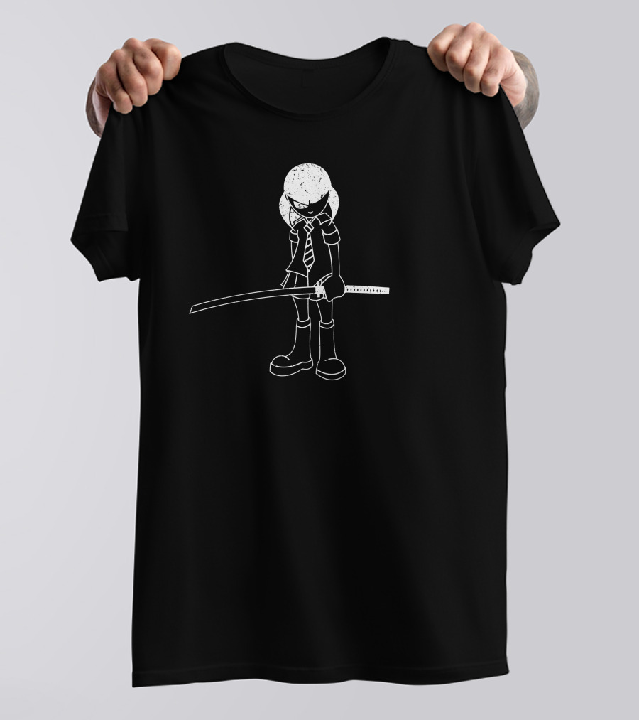 Clay Staub Cruel And Unusual Films Samurai Character Drawing T-Shirt
