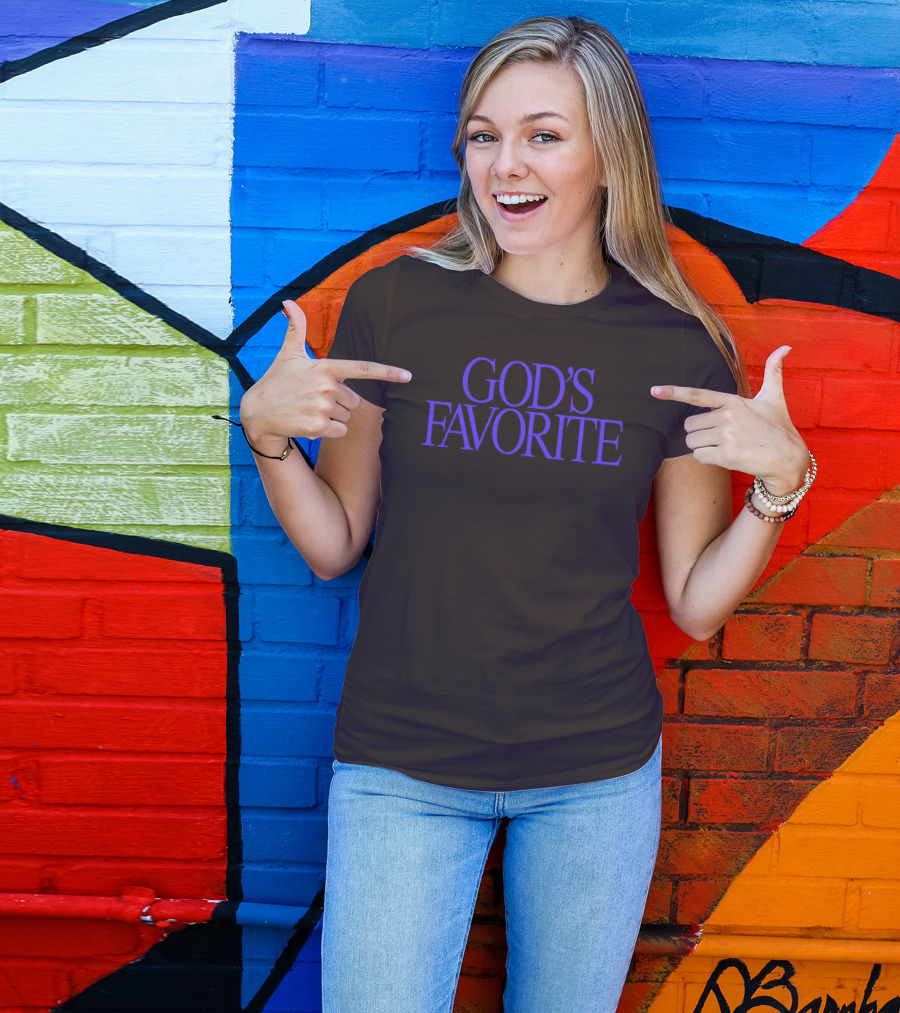 Lilipropaganda God's Favorite Text In Bold Purple Letters T-Shirt