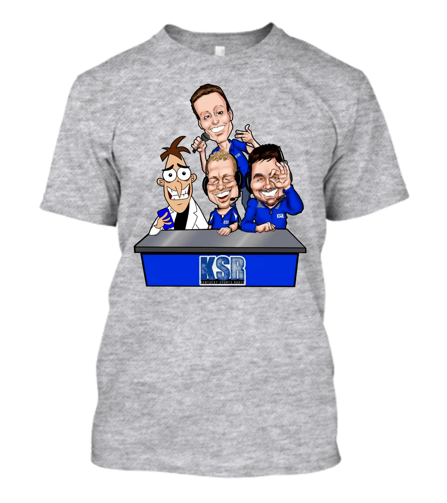 BigBlueAndrew Kentucky Sports Radio KSR Cartoon Panel T-Shirt