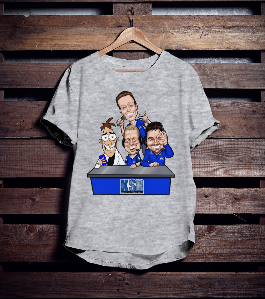 BigBlueAndrew Kentucky Sports Radio KSR Cartoon Panel T-Shirt