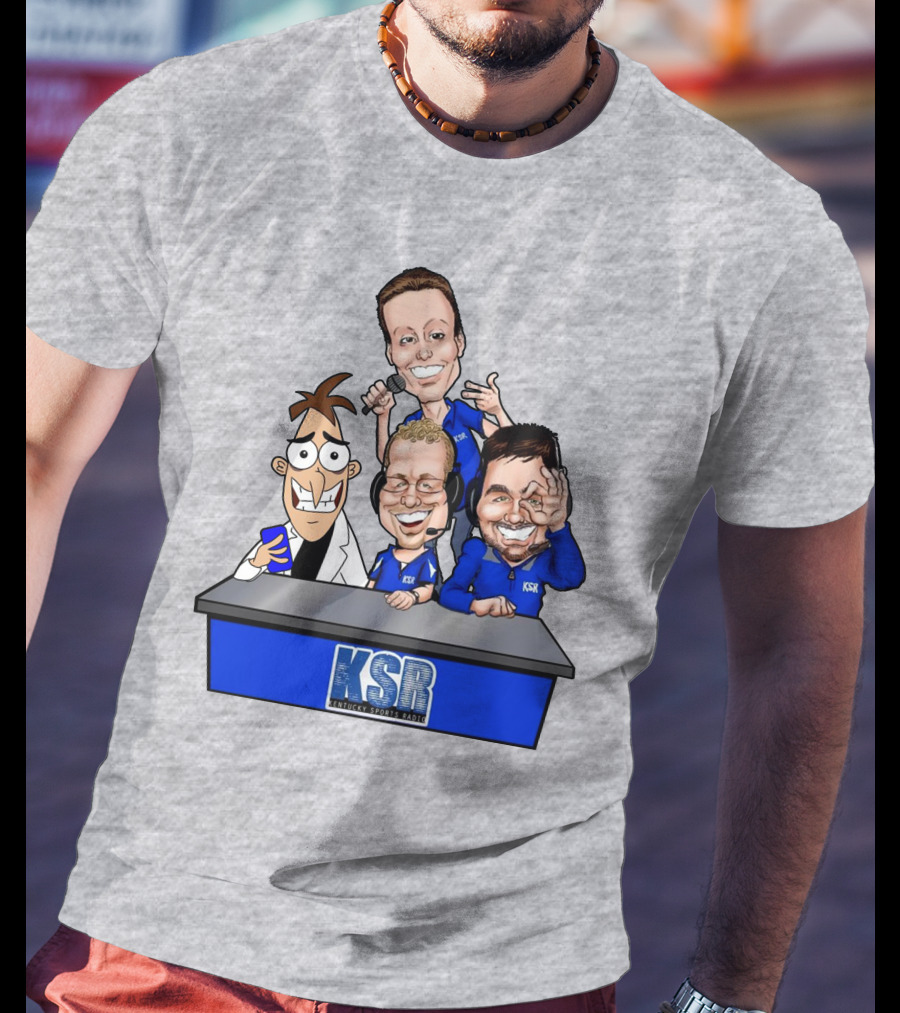 BigBlueAndrew Kentucky Sports Radio KSR Cartoon Panel T-Shirt