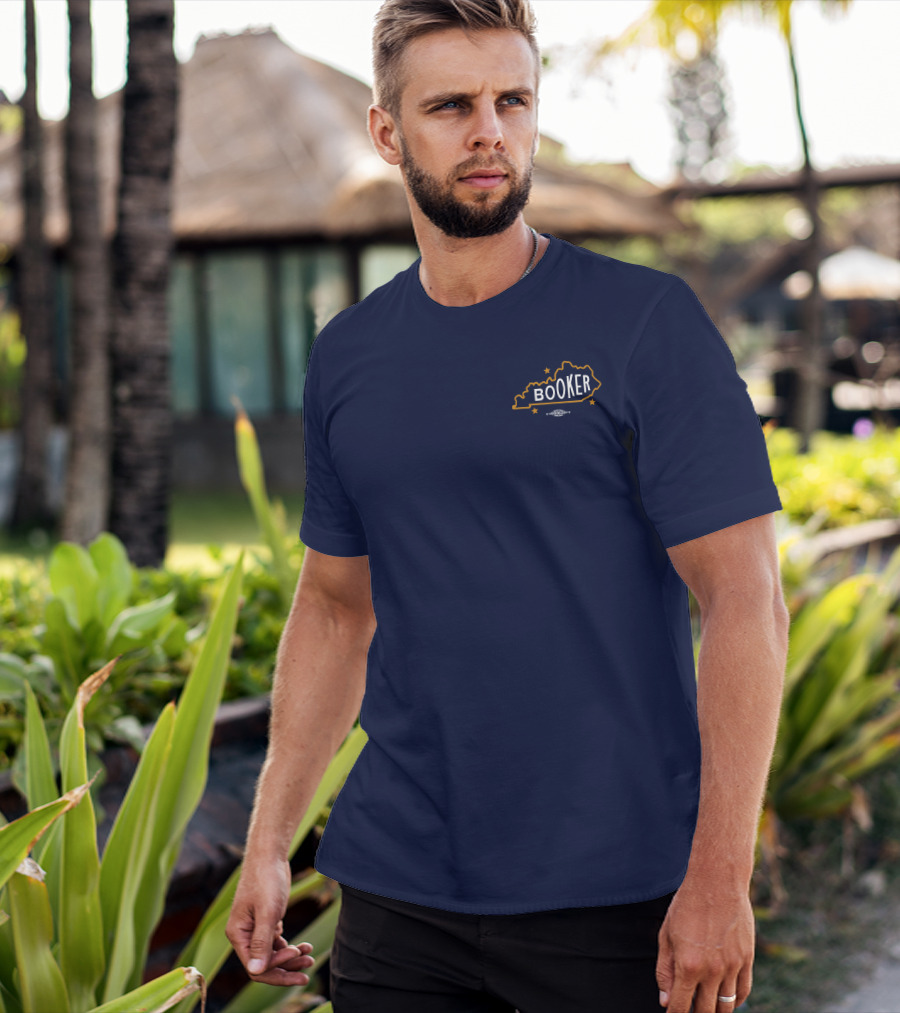 Booker Kentucky Outline With Stars Booker4ky Charles Booker Store T-Shirt