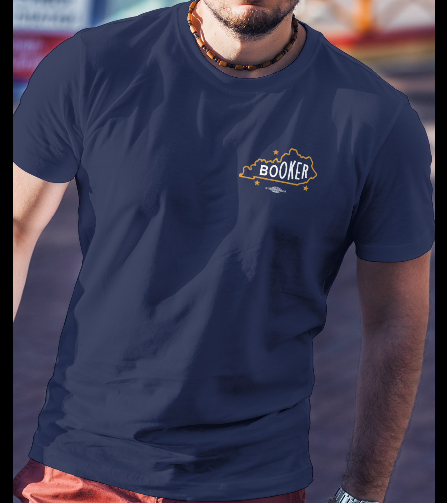 Booker Kentucky Outline With Stars Booker4ky Charles Booker Store T-Shirt