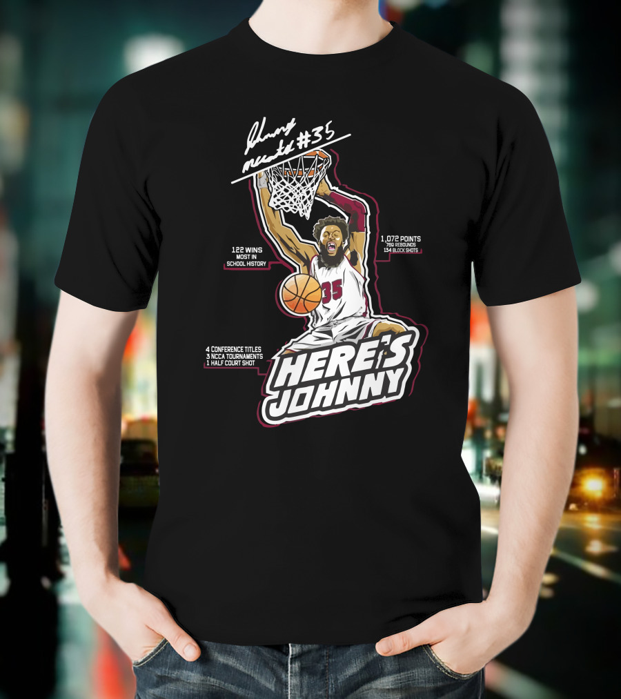 Here's Johnny Mccants #35 Basketball Achievements And Highlights T-Shirt