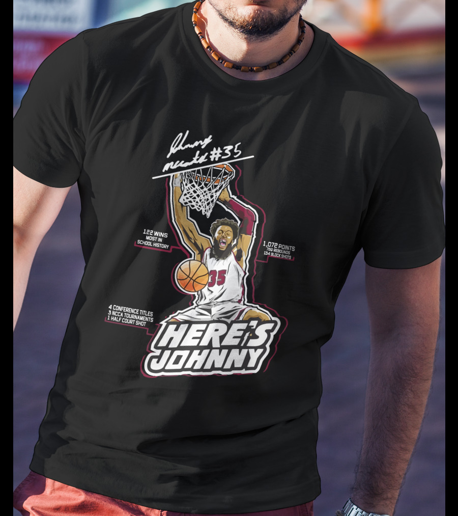 Here's Johnny Mccants #35 Basketball Achievements And Highlights T-Shirt