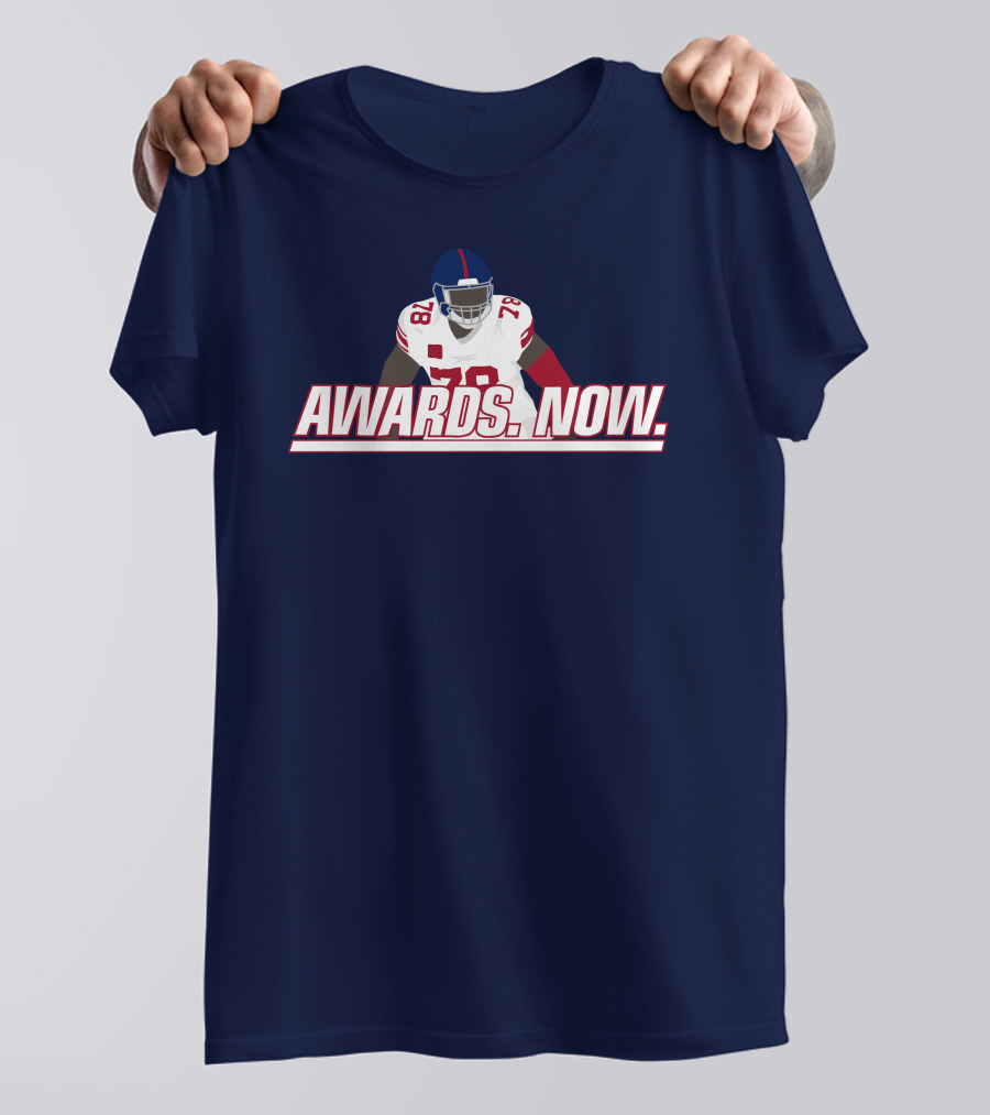 Jomboy Media Awards Now Andrew Thomas Giants 78 Football T-Shirt