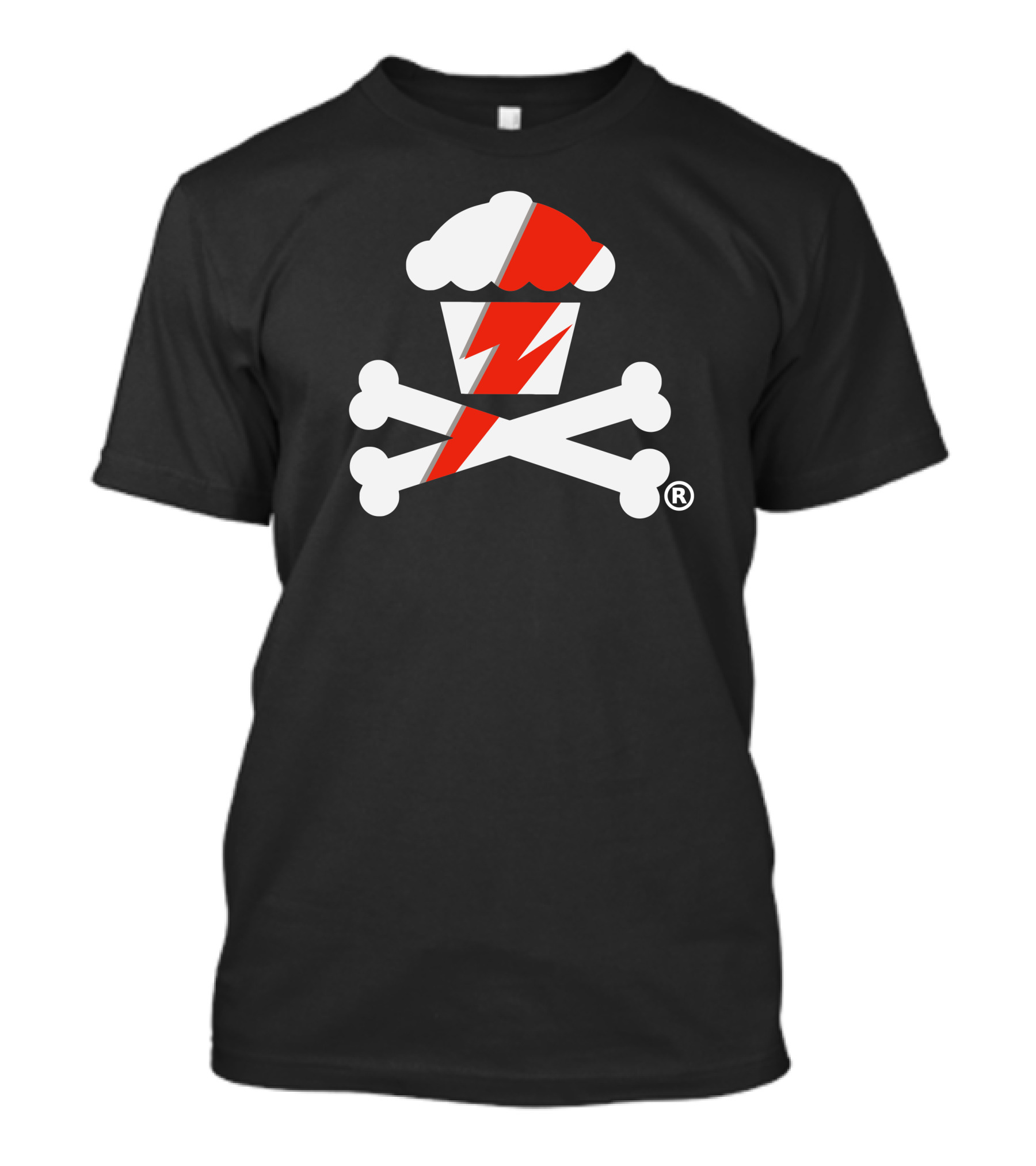 James Gunn Cupcake Crossbones Logo With Lightning Bolt T-Shirt