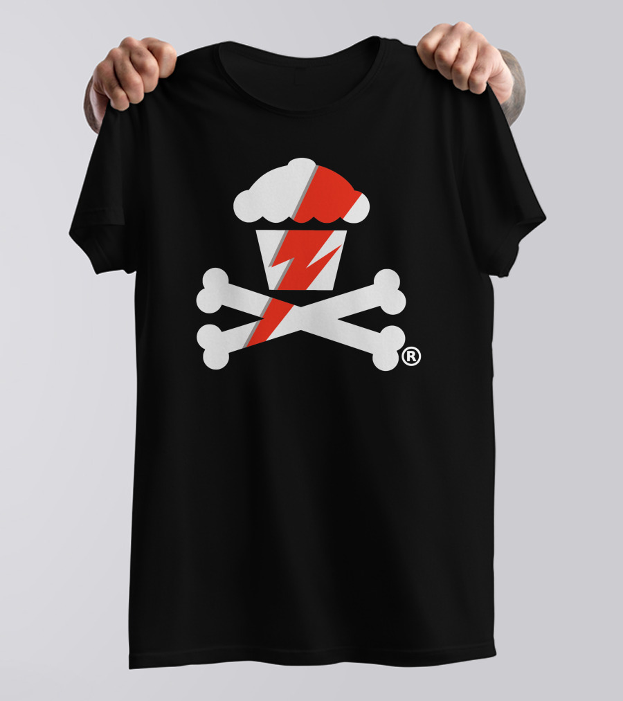 James Gunn Cupcake Crossbones Logo With Lightning Bolt T-Shirt