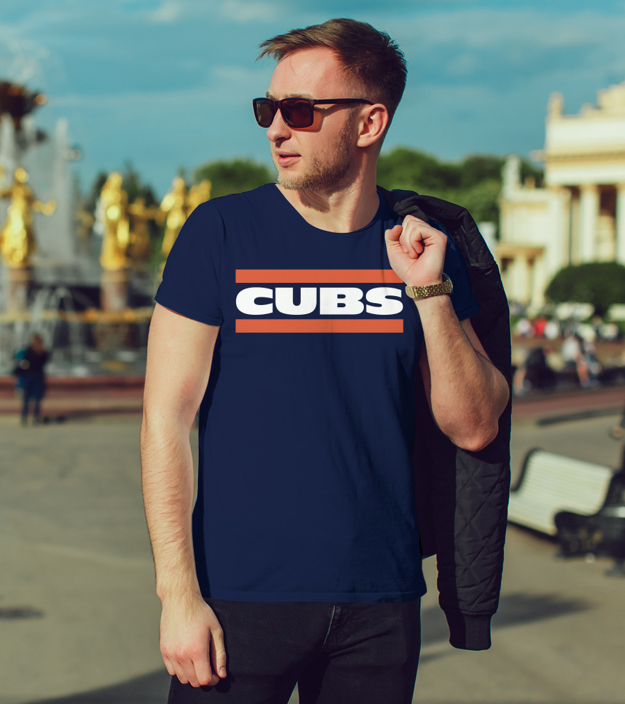 Obvious Cubs Vintage Style Navy Baseball Team Fan Gear T-Shirt
