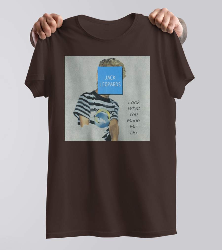 Jack Leopards Look What You Made Me Do Striped Shirt Blue Square T-Shirt
