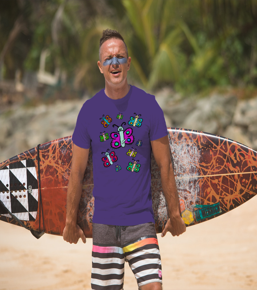 Teen Hearts Merch Wienerflys Colorful Butterfly Characters T-Shirt