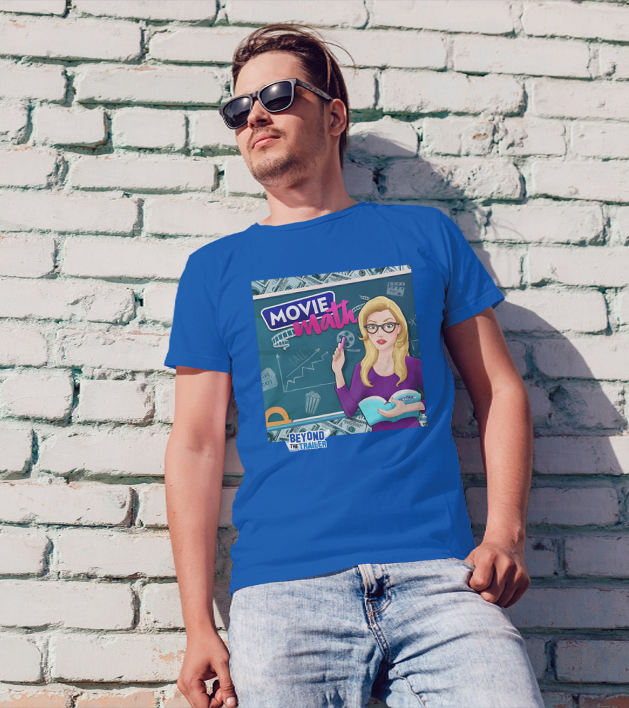 Beyond The Trailer Movie Math Insights With Blonde Woman Holding Book And Remote T-Shirt